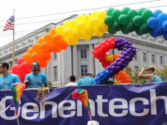 Genentech participating in San Francisco's Pride Parade. (Biz Carson/Business Insider) styles medium public images blog posts Adam Dupuis 2015 07 10 sf pride parade