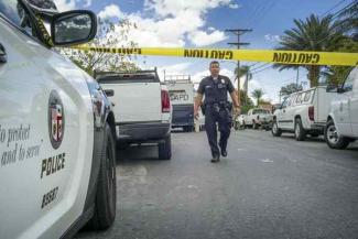 Police on the scene of a shooting in the 15000 block of Rayen Street. Photo by David Crane/Los Angeles Daily News styles medium public images blog posts Adam Dupuis 2016 04 02 AR 160409950