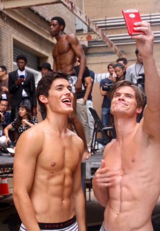 styles medium public images blog posts Adam Dupuis 2016 07 21 parke ronen backstage spring 2017 male models 16 selfie colby brittain matt mcgue 0