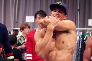 styles medium public images blog posts Adam Dupuis 2016 07 21 parke ronen backstage spring 2017 male models 42 trevor signorino 0