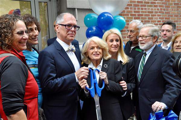 United States v. Windsor plaintiff Edie Windsor and Obergefell v. Hodges plaintiff Jim Obergefell holding the scissor used to cut the ribbon of the Thea Spyer Center in New York City on Nov. 3, 2016. Milos Balac styles large public images blog posts Adam Dupuis 2016 11 06 161106 windsor obergefell 846e2cd8f10c4934a927abc77a518f9f.nbcnews ux 600 480
