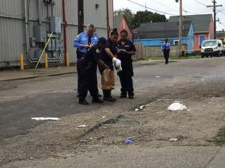 New Orleans police investigates at the scene where a person was fatally stabbed Monday, Feb. 27, 2017, in the 1700 block of Columbus Street in the 7th Ward. (Photo by Richard A. Webster, The Times-Picayune) styles medium public images blog posts Adam Dupuis 2017 02 27 7th ward stabbing feb 27 2017 9d65b3d564596bae