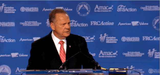 Roy Moore / Screenshot via Youtube styles large public images blog posts Devin Randall 2017 10 26 Roy Moore
