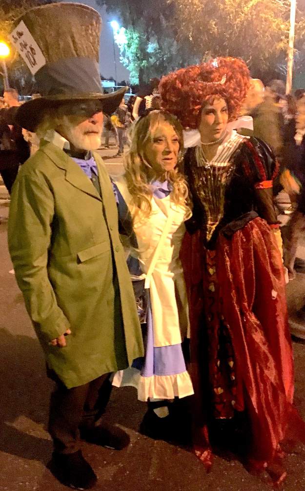 The oldest Alice you'll ever see with Mad Hatter and Red Queen. (Photo: Michael Jortner)