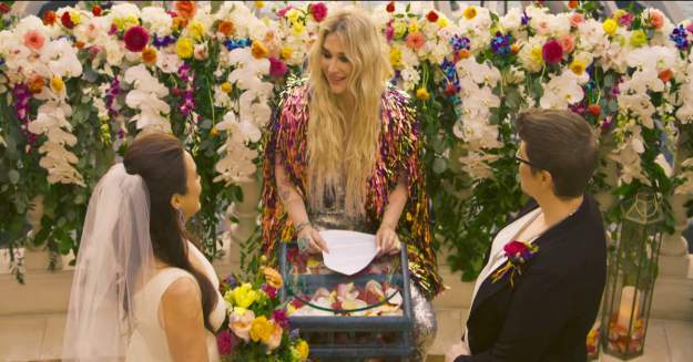 Screenshot via Youtube @Kesha styles large public images blog posts Devin Randall 2018 04 10 Kesha WeddingMV