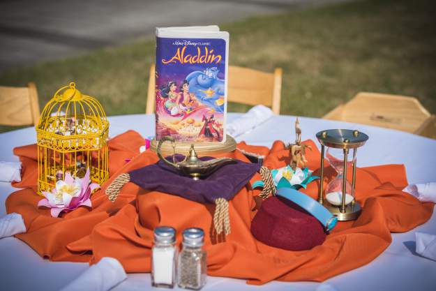 Each centerpiece highlighted a different Disney movie (Photos courtesy of Tiffany Brandt Photography, taken by Tiffany Brandt and second photographer Kip Gire, tiffanybrandtphoto.com ). styles large public images blog posts Adam Dupuis 2018 09 16 JasonGarrettA 20 0