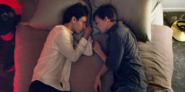 Theodore Pellerin as 'Xavier' and Lucas Hedges as 'Jared' in Boy Erased (image via Focus Features) styles large public images blog posts Randy Slovacek 2018 10 22 boyerased bedroom 800