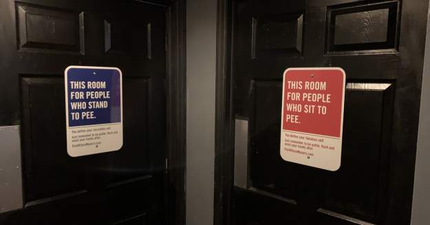 Would these signs solve all the issues? Photo taken at PINT in Wilton Manors. styles large public images blog posts Adam Dupuis 2018 11 25 image 1