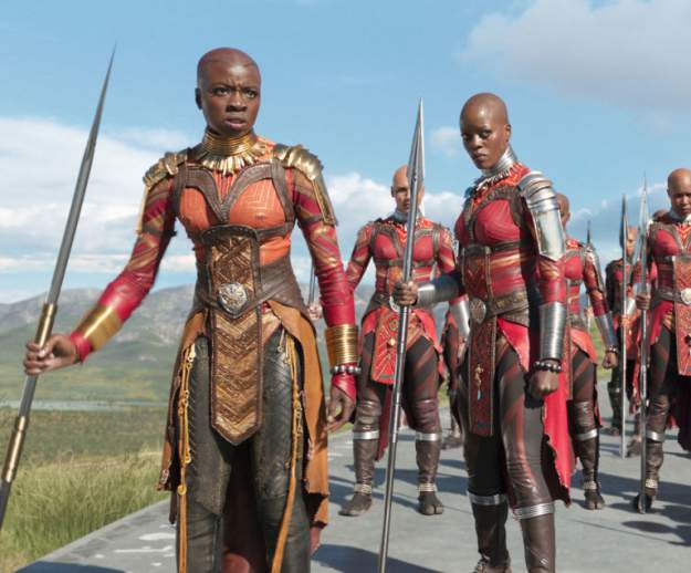 Danai Gurira (left) and Florence Kasumba (right) / Image via Marvel Studios styles large public images blog posts Devin Randall 2018 12 01 gallery 1518521934 black panther ayo and okoye