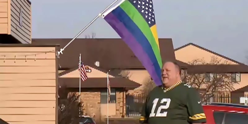 Kevin Kollman outside his Wisconsin home (screen capture via NBC2)