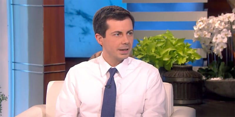 Mayor Pete Buttigieg on ELLEN (screen capture via EllenTube)