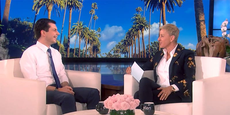 Mayor Pete Buttigieg on ELLEN (screen capture via EllenTube)