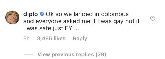 Diplo InstagramComment