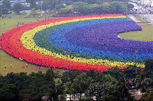 PUP human rainbow was included in Guiness World Records
