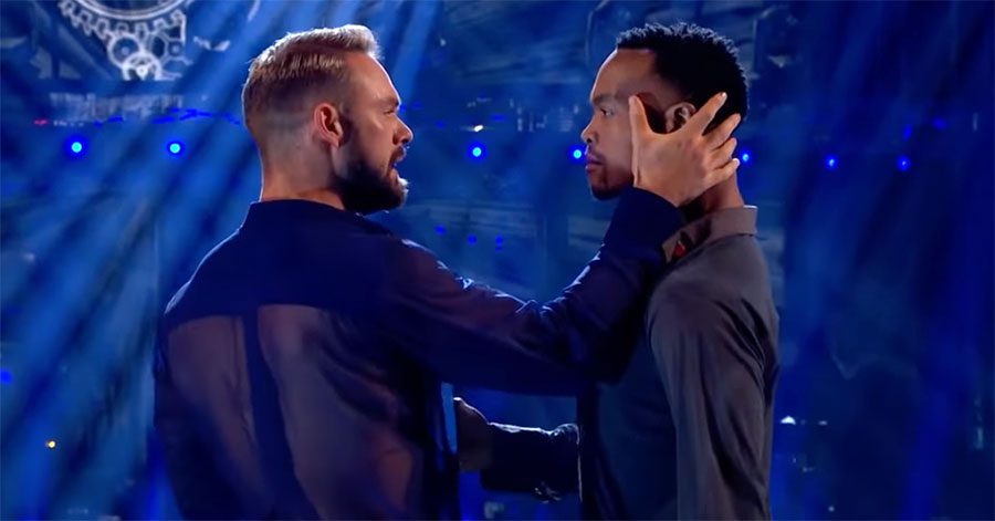 John Whaite and Johannes Radebe dance the rumba on Strictly Come Dancing