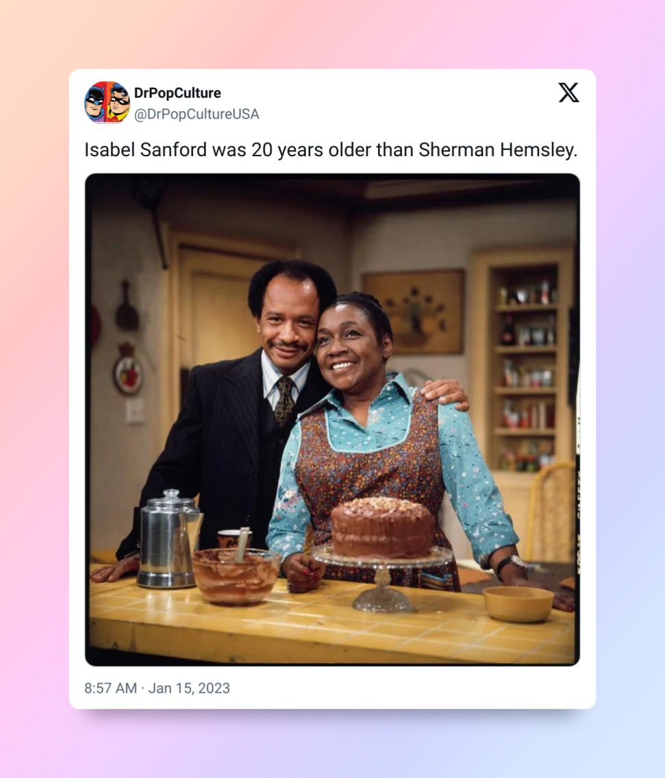 Sherman Hemsley and Isabel Sanford