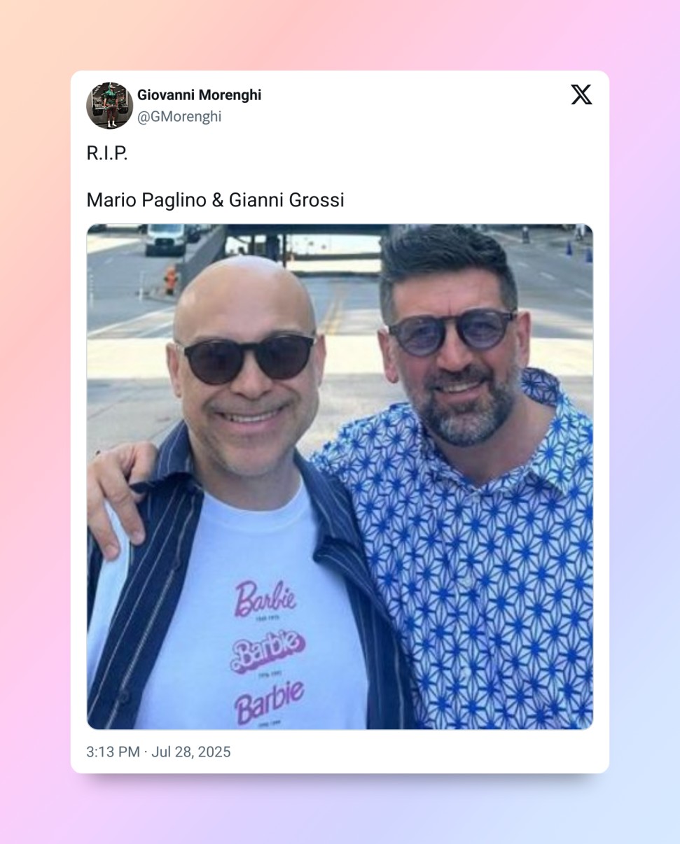 Mario Paglino and Gianni Grossi