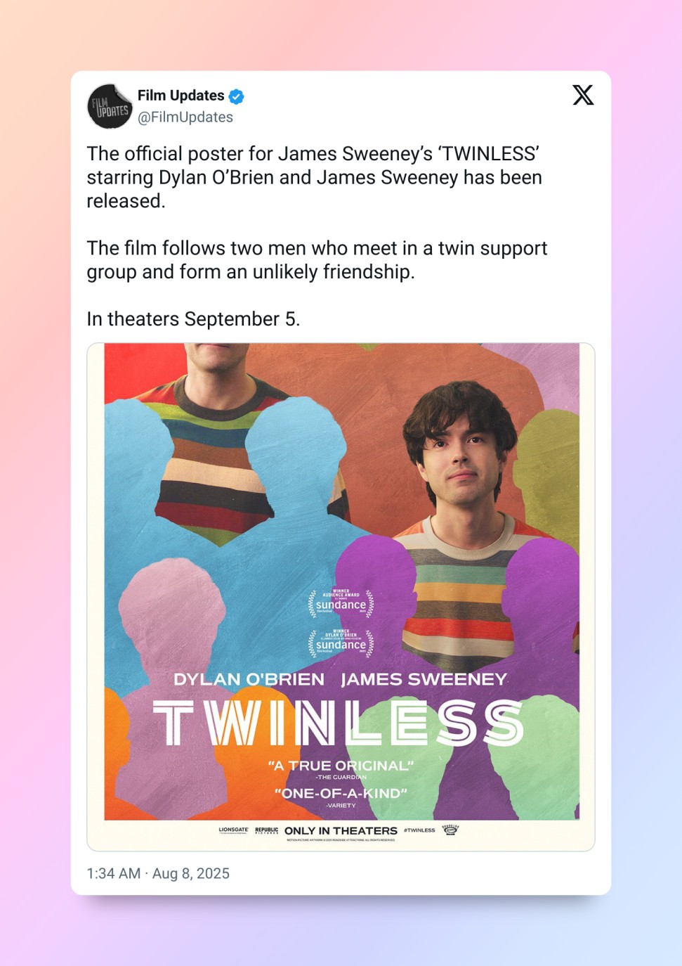 Dylan OBrien and James Sweeney