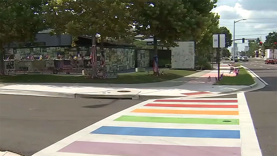 Pulse Memorial crosswalk painted over in the middle of the night by Florida Dept of Transportation