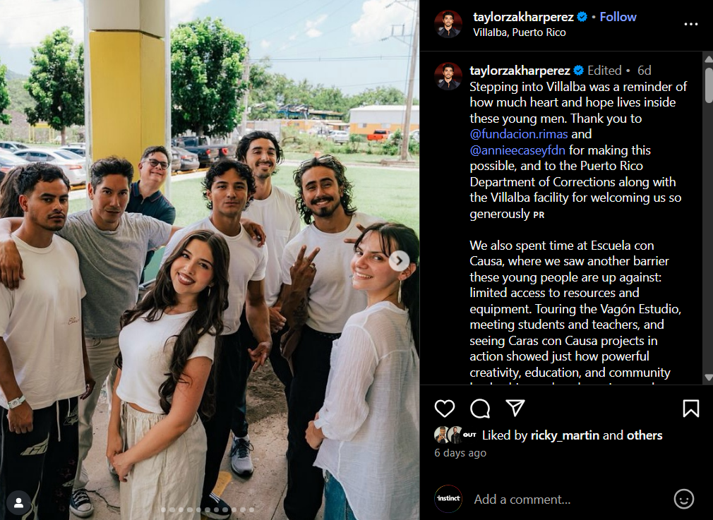 Taylor Zakhar Perez, Michael Cimino, Brandon Perea, and friends