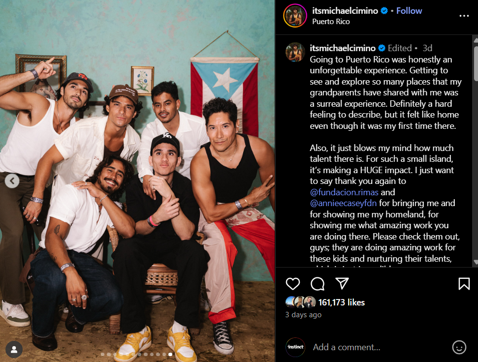 Taylor Zakhar Perez, Michael Cimino, Brandon Perea, and friends