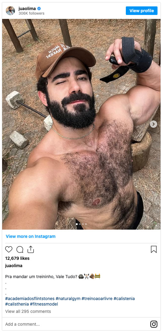 João Lima worked it out caveman style.