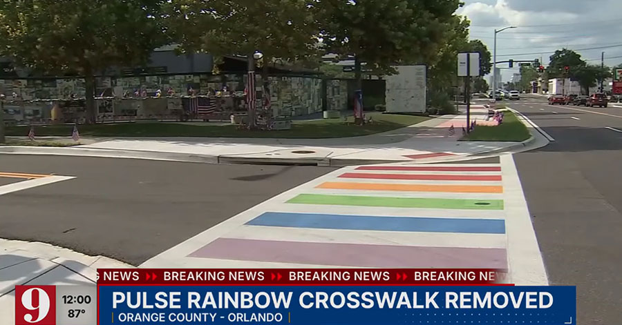 Crews from the Florida Department of Transportation quietly painted over the Pulse Memorial crosswalk in Orlando overnight. 