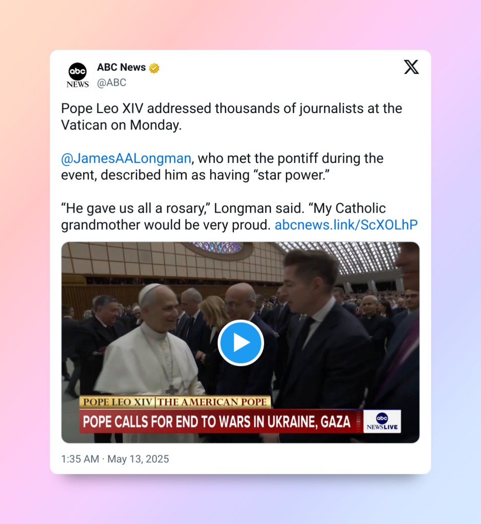 Pope Francis and James Longman