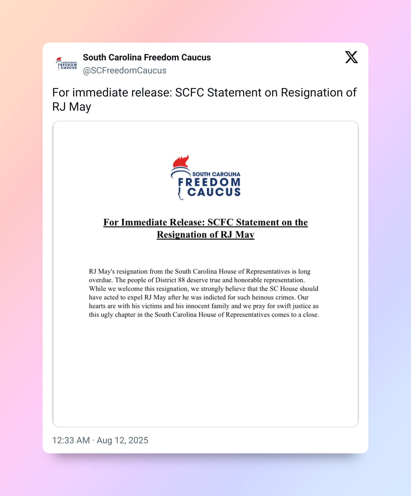 Robert John "RJ" May III