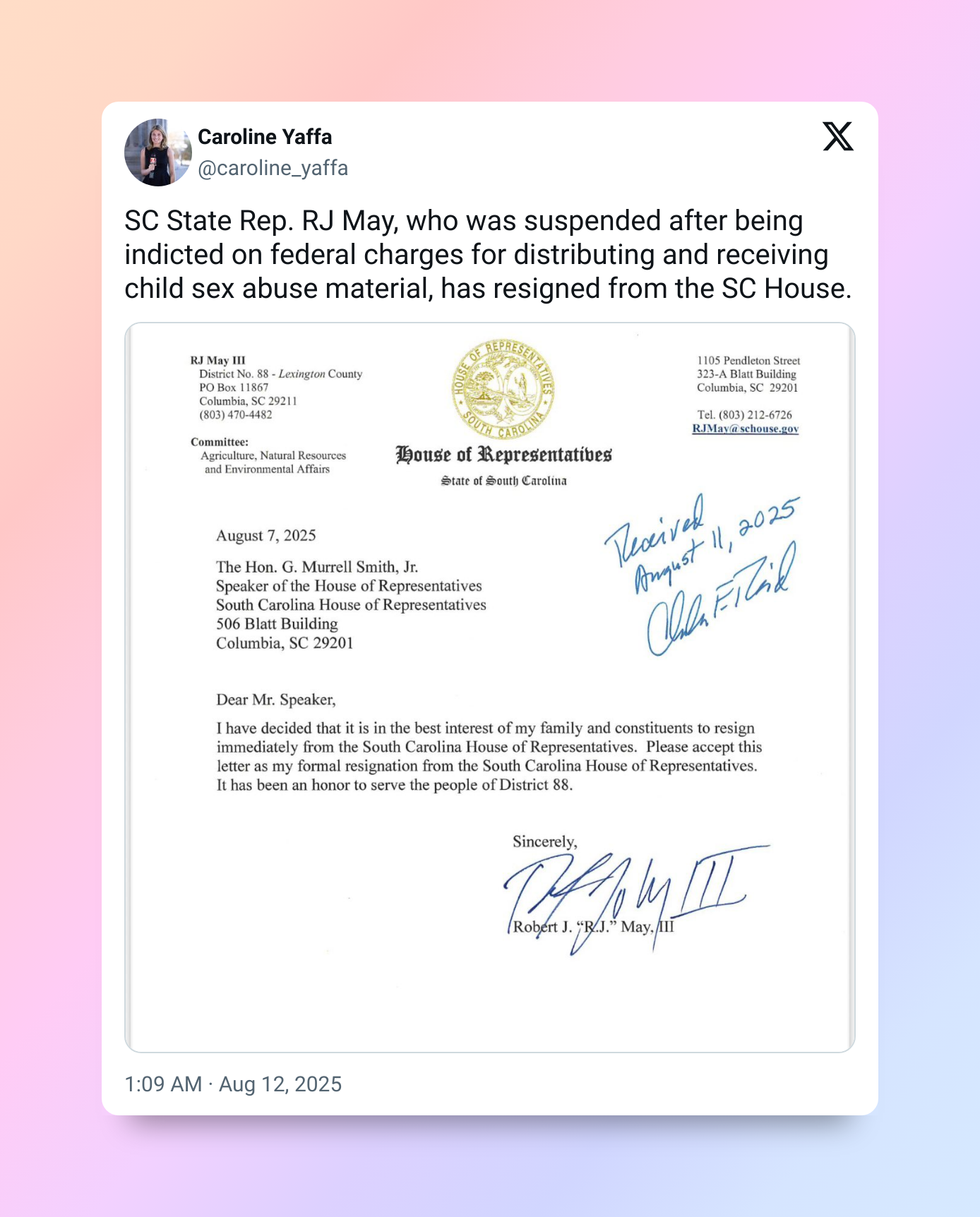 Robert John "RJ" May III