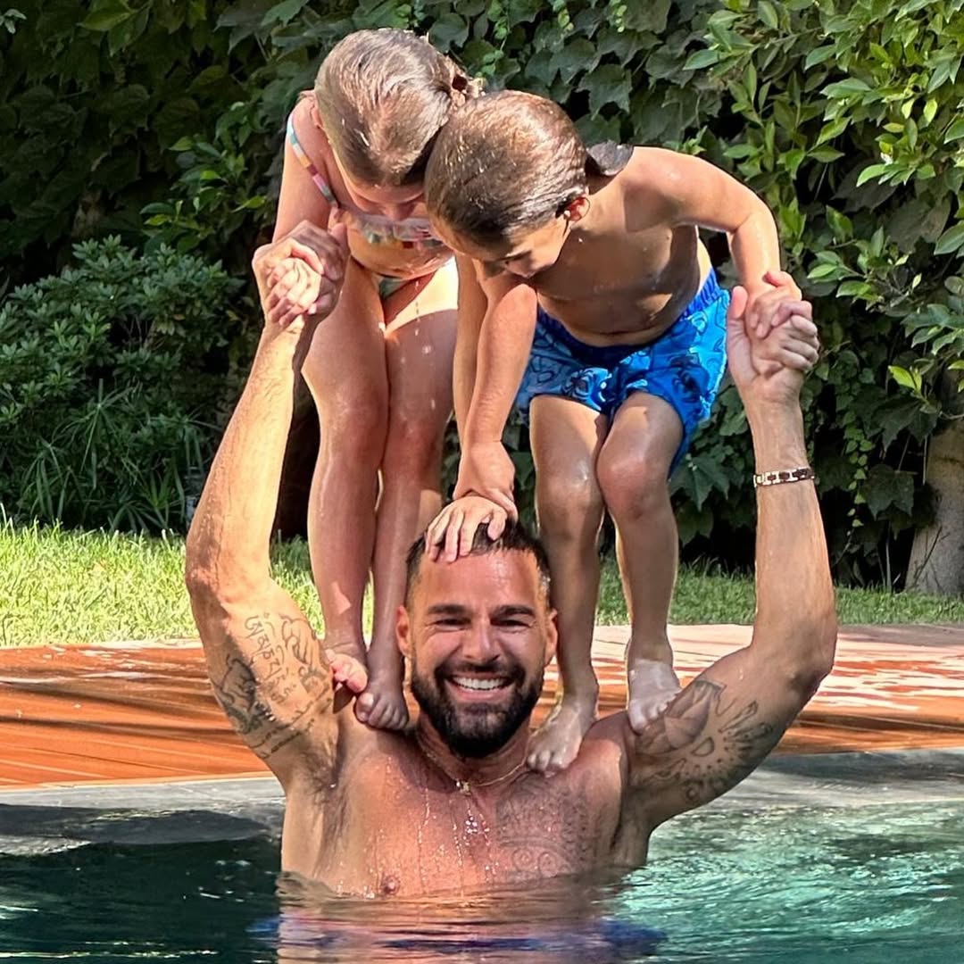 Ricky Martin and his kids