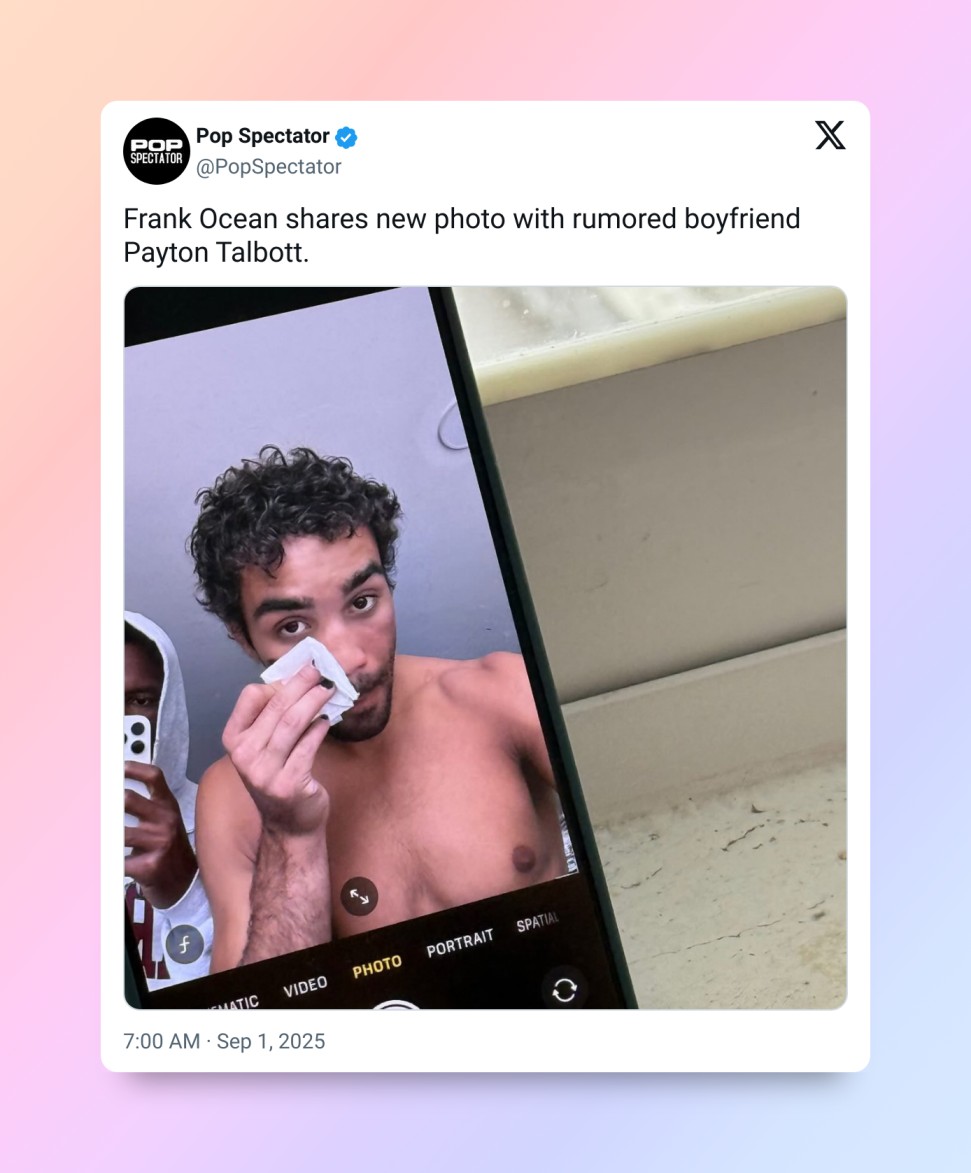 Frank Ocean and Peyton Talbott