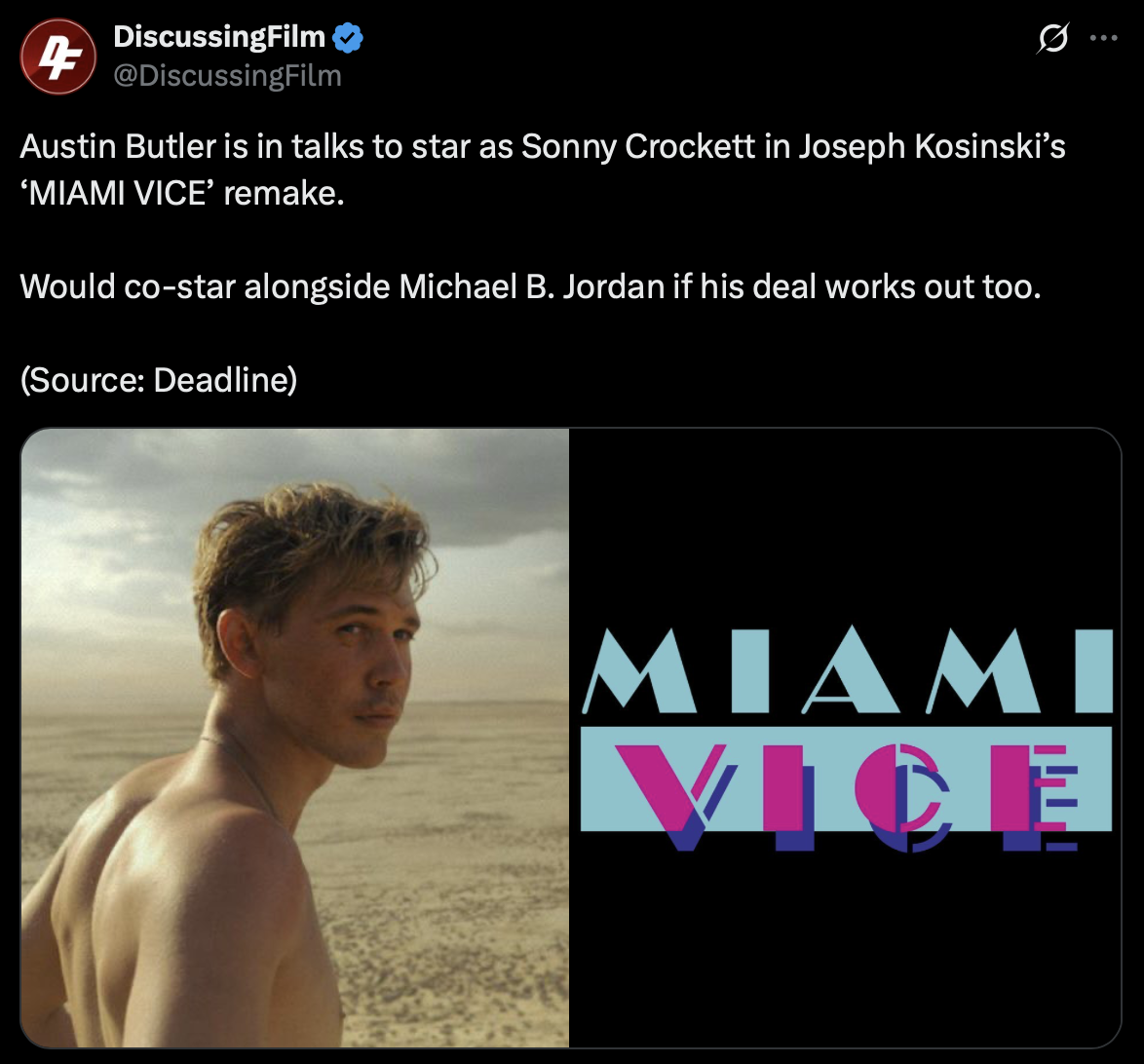 Jordan Miami Vice Austin Butler