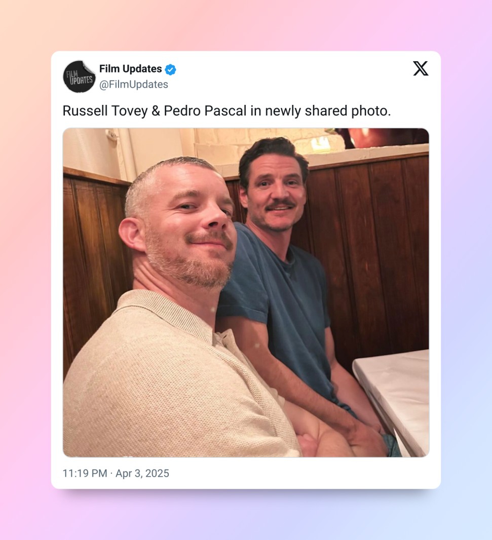 Russell Tovey and Pedro Pascal