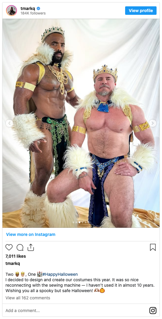 Thai and Sam were truly royal Halloween hunks