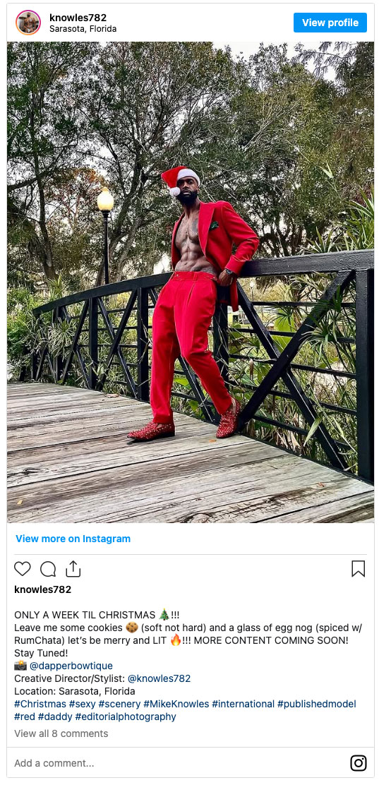 Mike Knowles was on Santa duty