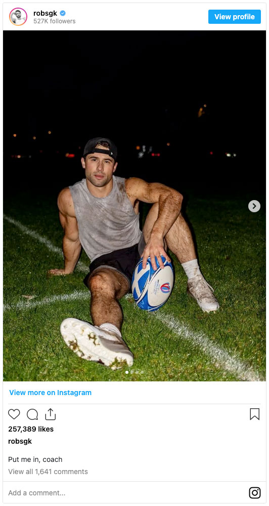 Sharing some favorite Instagrams from the week, beginning with Heated Rivalry's Robbie GK, who's ready to get in the game.