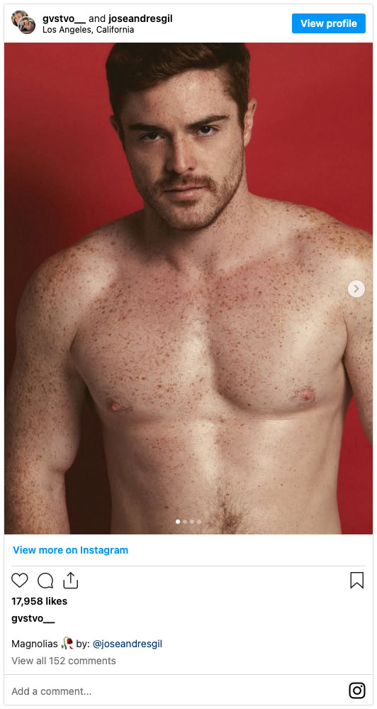 Gustavo understands the power of red (via Instagram)