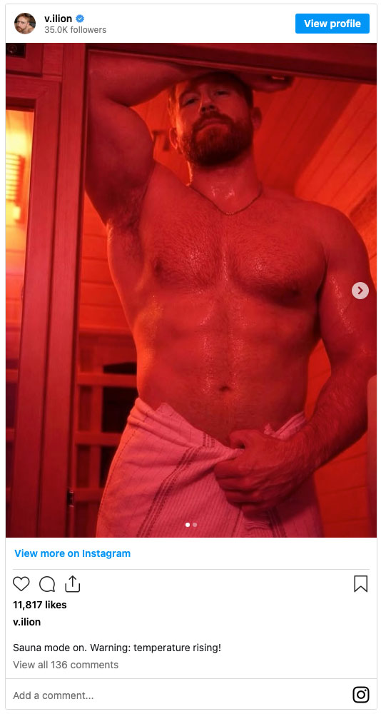 Leo Carter was in sauna mode