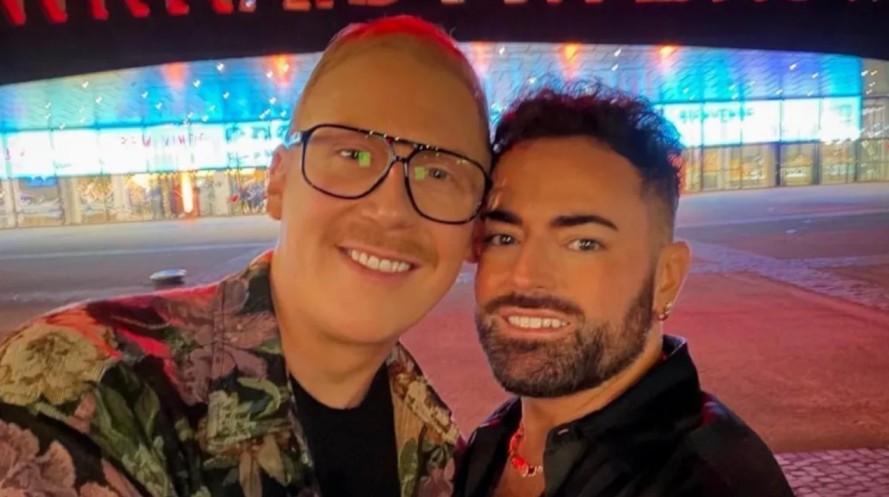 Karl right and his partner Craig experienced homophobic abuse from two groups of young men twice in a few days