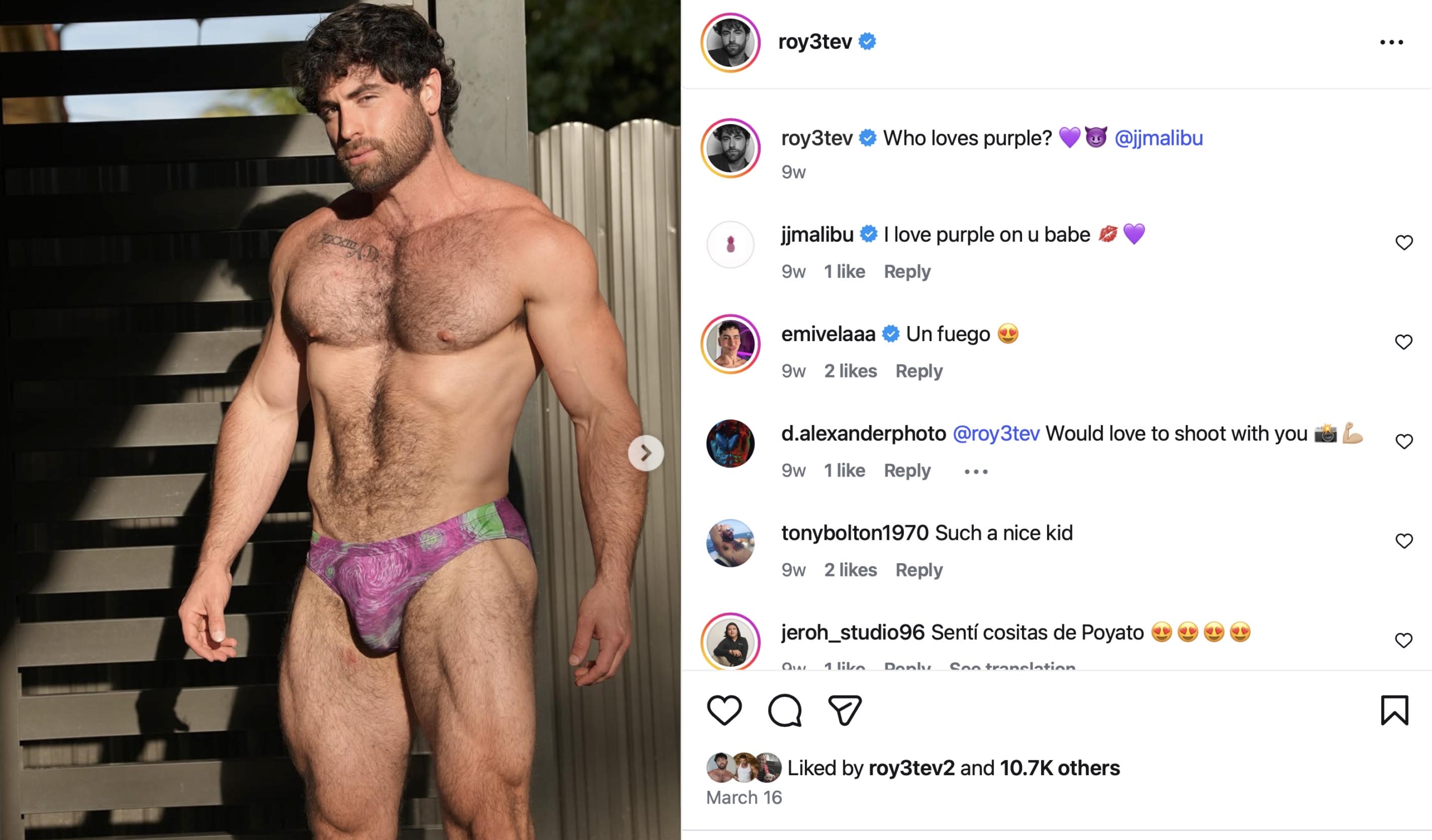 Popular content creator and one of today's hottest gay porn stars Roy3tev