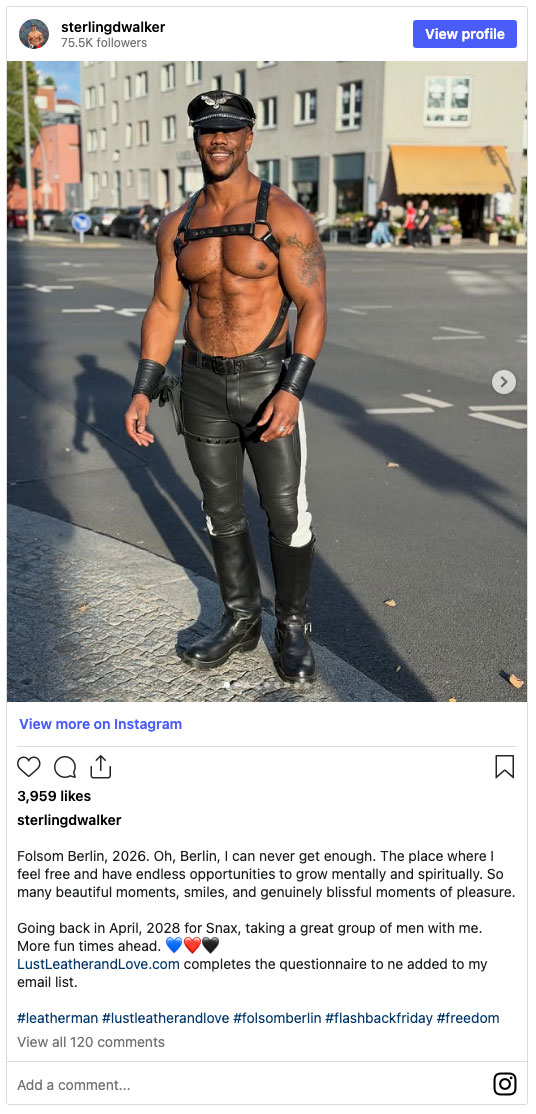 Sterling Walker couldn't get enough of Folsom Berlin